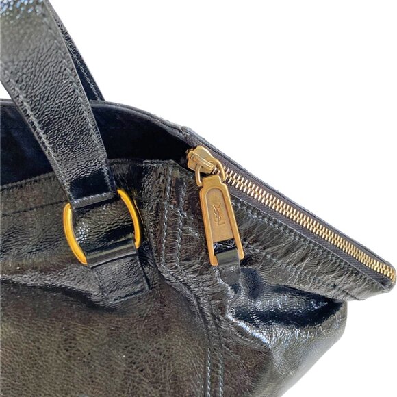 Yves Saint Laurent Downtown Tote Patent Leather Top Handle Bag - Picture 3 of 9